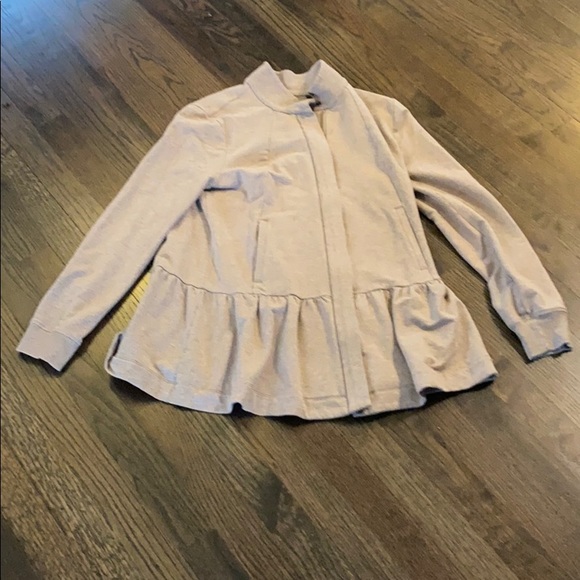 CAbi Zip up #3543 Small S Brown Tan Weekend Topper - Picture 2 of 8